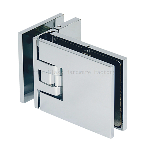 -Adjustable Rectangular Flat 90 Degree Glass to Glass Shower Hinge With Cover