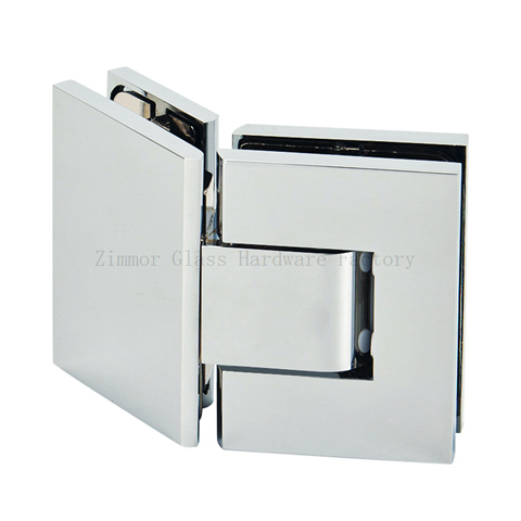 Adjustable Hydraulic Square Corner 135 Degree Glass to Glass Shower Hinge With Cover