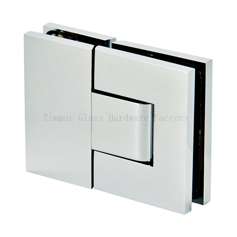 Adjustable Hydraulic Square Corner 180 Degree Glass to Glass Shower Hinge With Cover