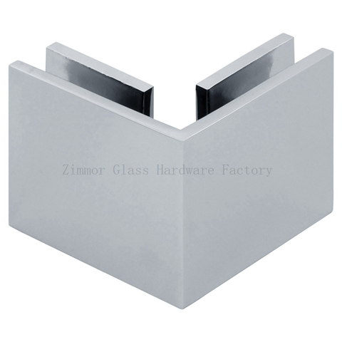 Square Corner 90 Degree Glass to Glass Shower Glass Door Clamp