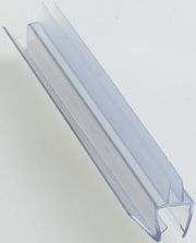 Co-Extruded Bottom Wipe With Drip Rail Glass to Floor PVC Seal