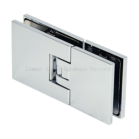 Adjustable Rectangular Flat 180 Degree Glass to Glass Shower Hinge With Cover