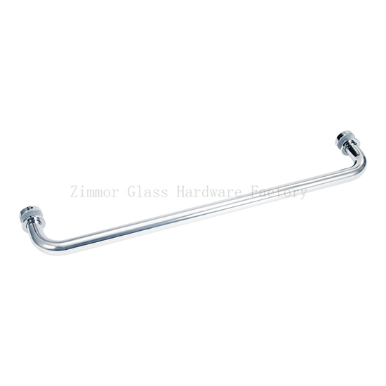 19mm Diameter Round Tubing Single-Sided Glass Mounted Towel Bars With Washers