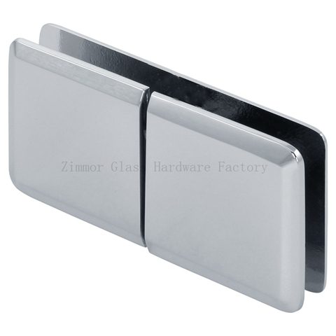 Beveled Edge 180 Degree Glass to Glass Shower Glass Clamp