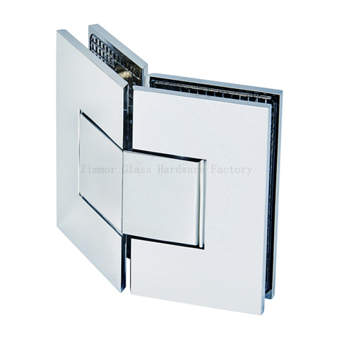 Adjustable Heavy Duty Flat Square Corner 135 Degree Glass to Glass Zero Position Shower Hinge.