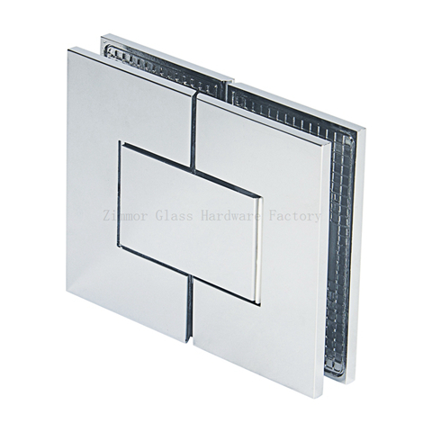 Adjustable Heavy Duty Flat Square Corner 180 Degree Glass to Glass Zero Position Shower Hinge.