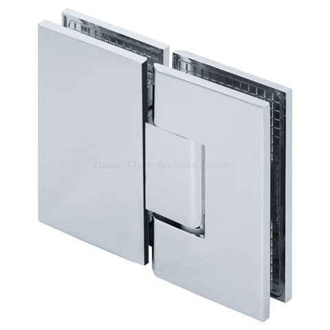 Adjustable Standard Duty Square Corner 180 Degree Glass to Glass Shower Hinge.