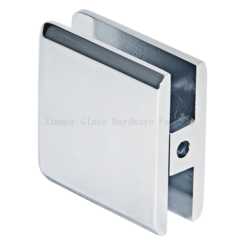 Beveled Edge Wall Mount Shower Glass Clamp