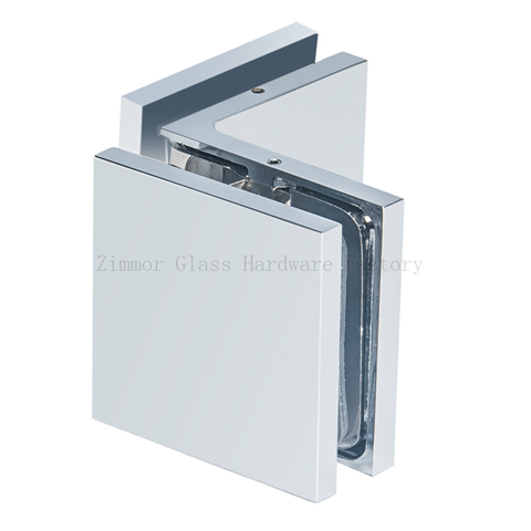 Square Corner 90 Degree Glass to Glass Shower Glass Clamp With Cover
