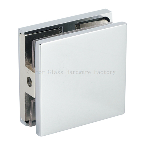Square Corner Wall Mount Shower Glass Clamp With Cover