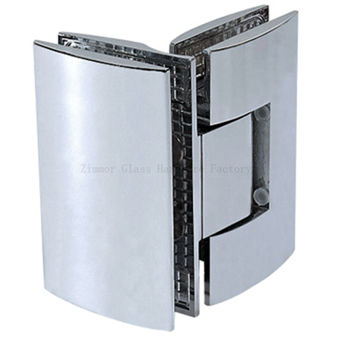 Standard Duty Arc surface  90 Degree Glass to Glass  Shower Hinge.