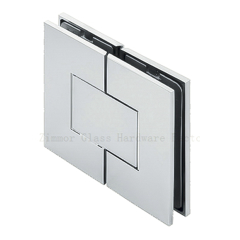 Adjustable Heavy Duty Flat Square Corner 180 Degree Glass to Glass Zero Position Shower Hinge With Cover.