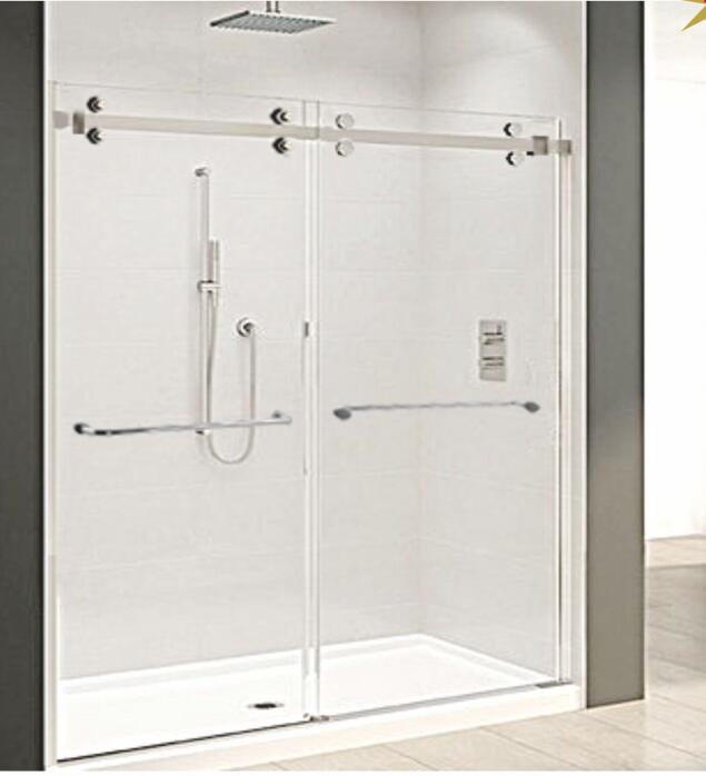 Stainless Steel Double Sliding Shower Enclosure