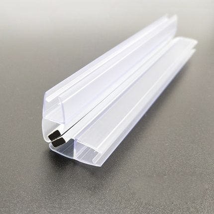 90 Degree Glass to Glass Magnetic Stripe PVC Seal