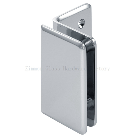 Beveled Edge 90 Degree Glass to Wall Shower Glass Door Clamp