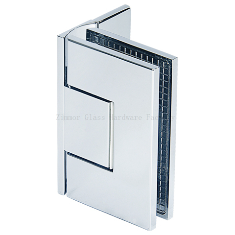 Adjustable Heavy Duty Flat Square Corner Wall Mount Offset Back Plate with Cover Zero Position Shower Hinge