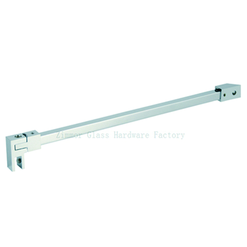Brass Square  Tubing 45 Degree Bracket Wall to Glass Support Bar